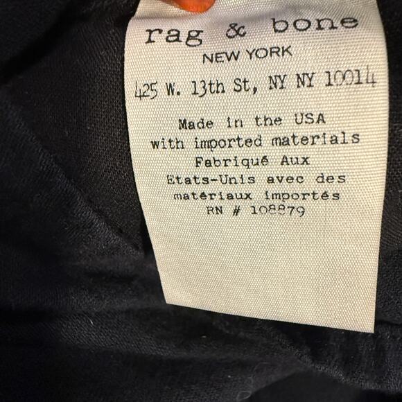 Rag & bone Womens Black Sleeveless Button Romper Back Cutout Chic Designer Small - Picture 10 of 12